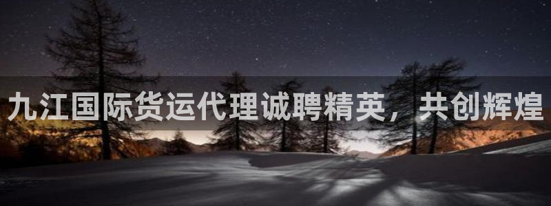 尊龙凯时老板是谁：九江国际货运代理诚聘精英，共创辉煌