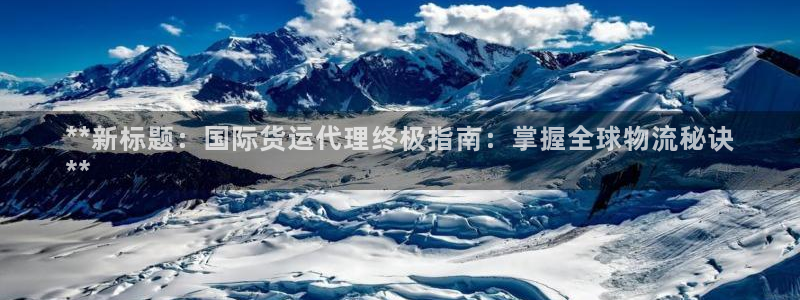 尊龙凯时怎么注销账号：**新标题：国际货运代理终极指南：