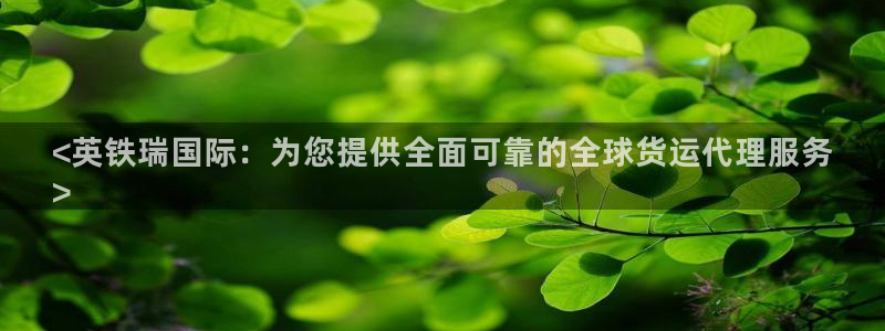 尊龙官方：<英铁瑞国际：为您提供全面可靠的全球货运代理服