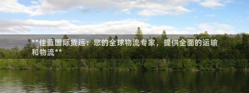尊龙凯时始人生就是博：**佳蓝国际货运：您的全球物流专家