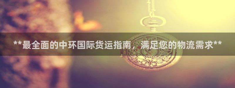 尊龙凯时人生就是搏官：**最全面的中环国际货运指南，满足