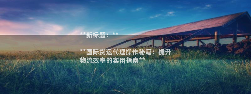 尊龙l1500：**新标题：**

**国际货运代理操作