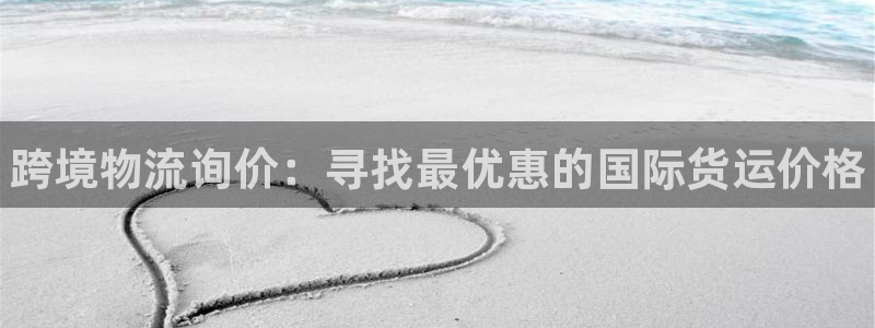 尊龙coming to my own：跨境物流询价：寻找